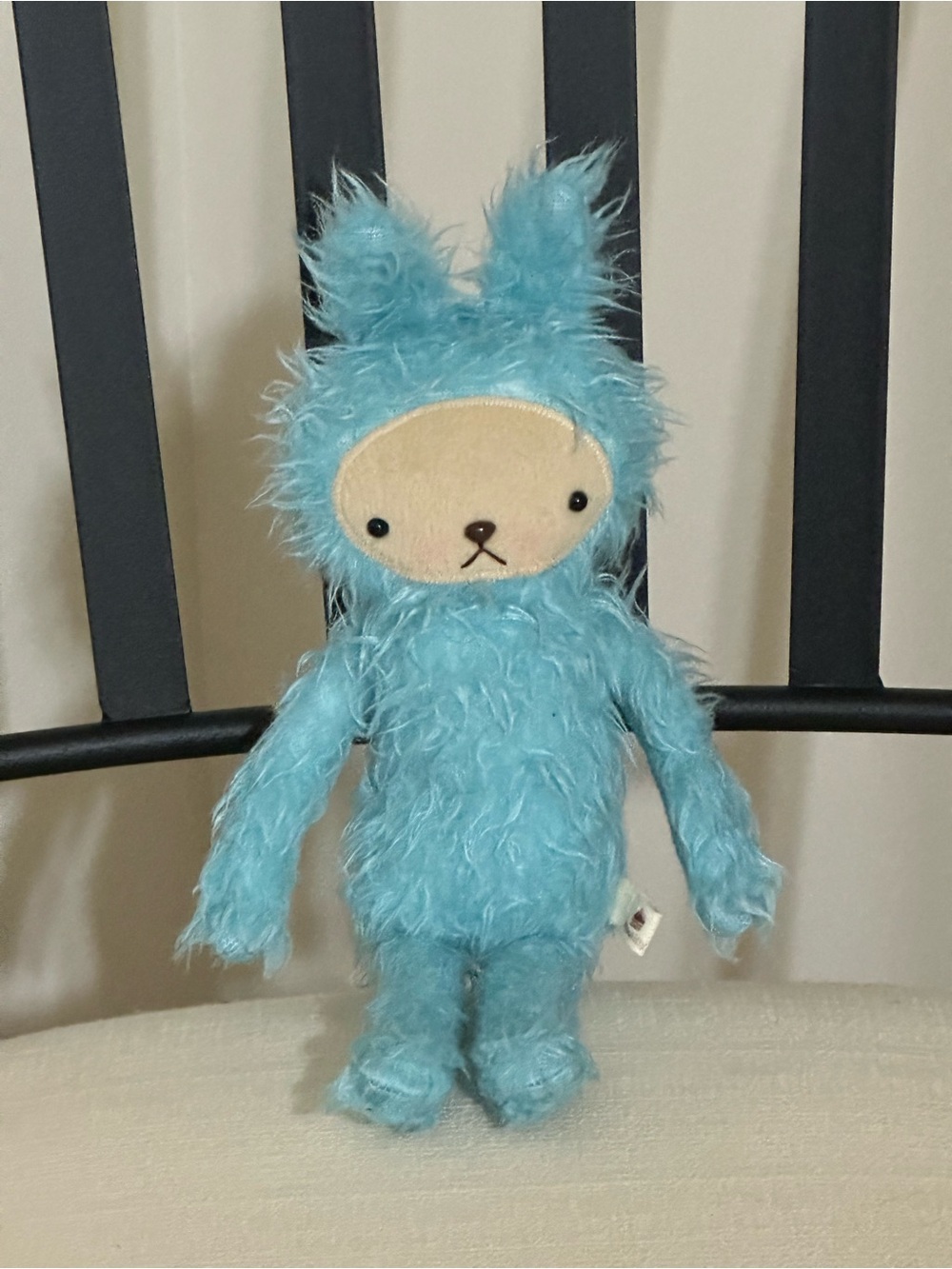 Rare Early Era Bijoukitty Artisan Handmade Plush Doll – Blue 12"
